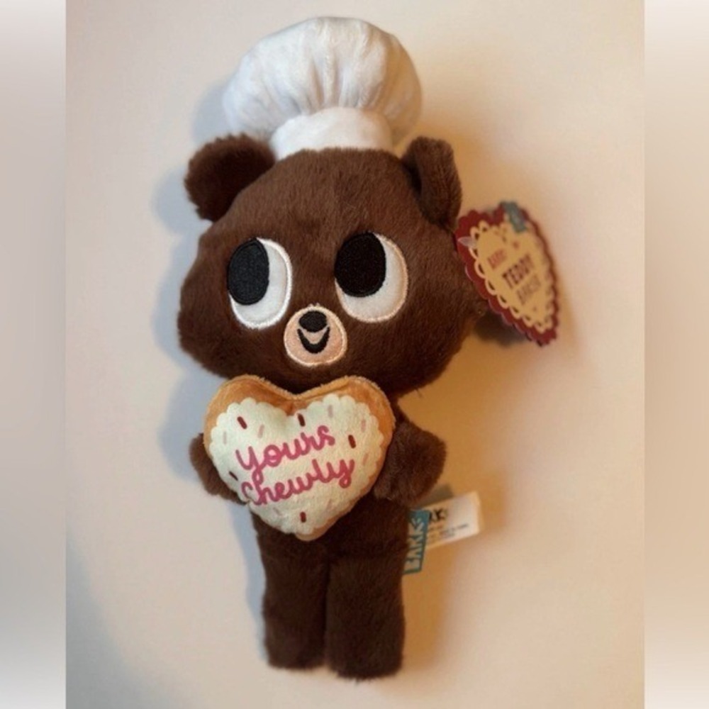 Bark Box Teddy Baker Stuffed Plush Dog Toyβ Large 50+ Lbs Crinkle Squeak NEW